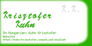 krisztofer kuhn business card